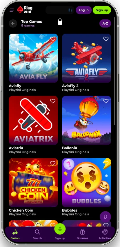 Playzini application